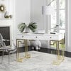 Valeria Writing Desk, White/Gold - Desks - 2