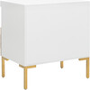 Sylvie 1 Drawer Side Table, White/Gold - Accent Tables - 6