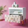 Sylvie 1 Drawer Side Table, White/Gold - Accent Tables - 7