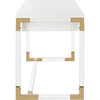 Dariela Acrylic Desk, White/Gold - Desks - 4