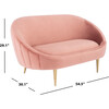 Razia Channel Tufted Loveseat, Dusty Rose - Accent Seating - 9