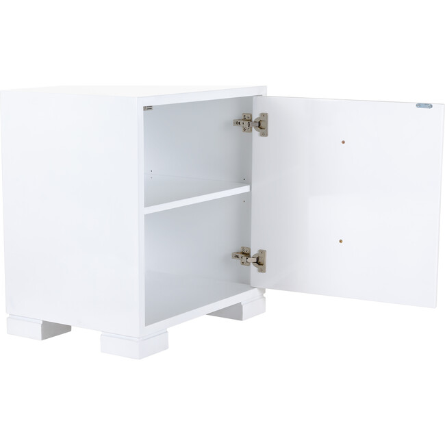 Laila Lacquer Side Table, White - Nightstands - 3