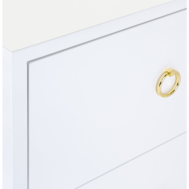 Laila Lacquer Side Table, White - Nightstands - 4
