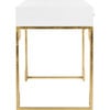 Valeria Writing Desk, White/Gold - Desks - 5