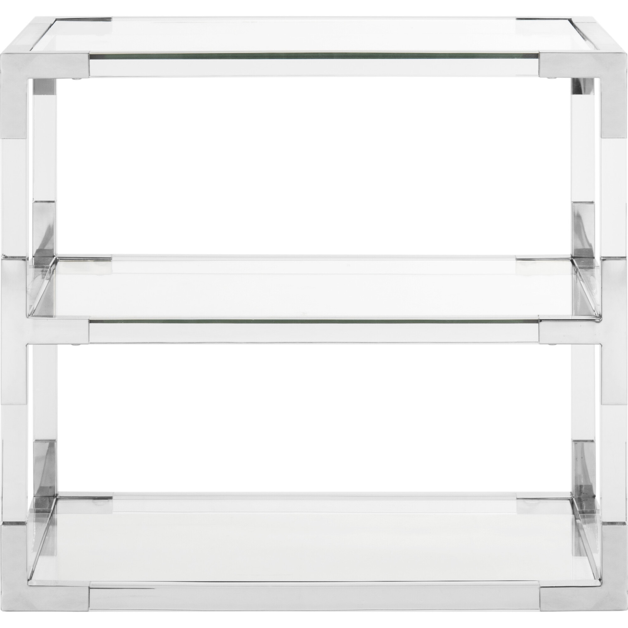 Louisa Acyrlic End Table, Silver - Accent Tables - 1