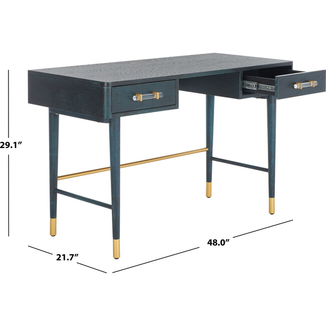 Raelynn Mid-Century Desk, Navy - Desks - 8