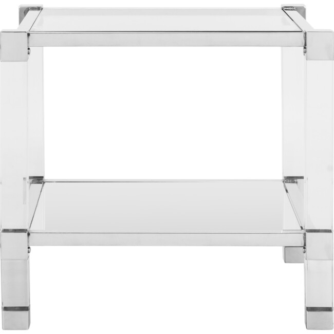 Angie Acyrlic End Table, Silver - Accent Tables - 1