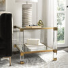 Angie Acyrlic End Table, Brass - Accent Tables - 2