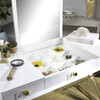 Yesenia Vanity Table, White/Gold - Desks - 3