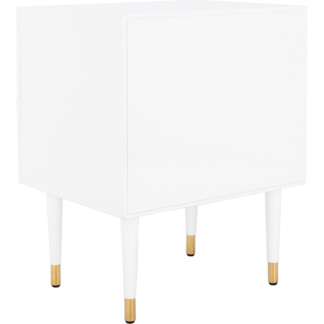 Neptune 2-Drawer Side Table, White - Nightstands - 7