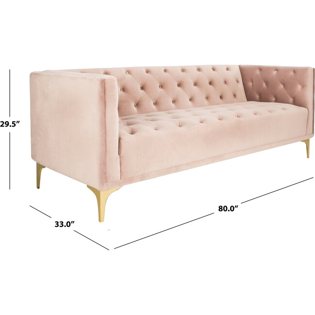 Florentino Tufted Sofa, Dusty Rose - Accent Seating - 8