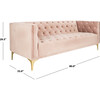 Florentino Tufted Sofa, Dusty Rose - Accent Seating - 8