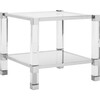 Angie Acyrlic End Table, Silver - Accent Tables - 3 - thumbnail