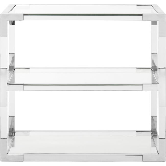 Louisa Acyrlic End Table, Silver - Accent Tables - 5