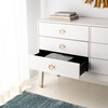 Lorna 6 Drawer Contemporary Dresser, White - Dressers - 3