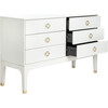 Lorna 6 Drawer Contemporary Dresser, White - Dressers - 4
