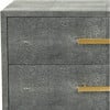 Nour Faux Shagreen End Table, Dark Grey - Nightstands - 5