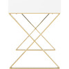 Yesenia Vanity Table, White/Gold - Desks - 6