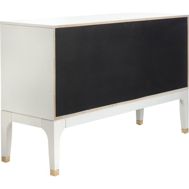 Lorna 6 Drawer Contemporary Dresser, White - Dressers - 7