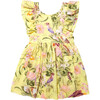 Sage Dress, Tropical Birds Yellow - Dresses - 1 - thumbnail