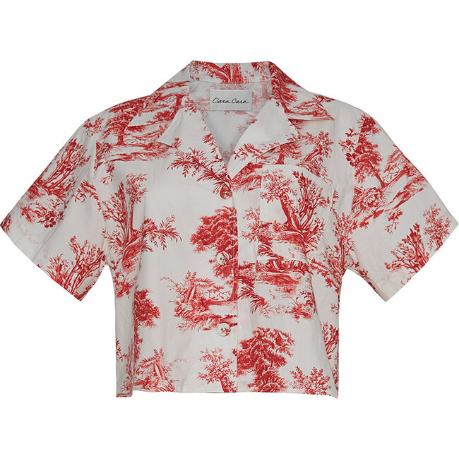 Women's Kohut Shirt, Forest Toile Red - Shirts - 1