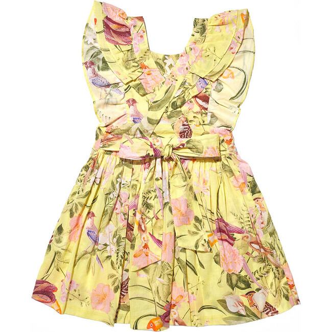 Sage Dress, Tropical Birds Yellow - Dresses - 2