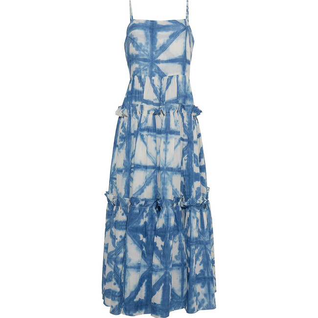 Women's Harbour Island Dress, Indigo Tie Dye - Dresses - 1 - zoom