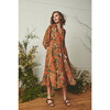 Women's Tanglewood Dress, Botanical Birds Orange - Dresses - 2