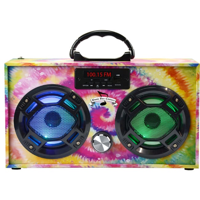 Bluetooth Mini Boom Box, Tie Dye