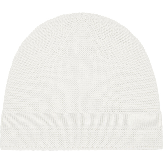 Organic Knit Hat, Ecru - Hats - 1