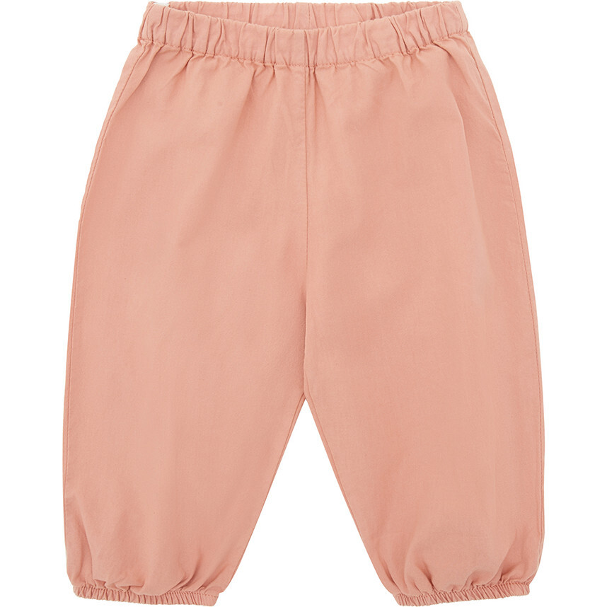 Organic Woven Balloon Trousers, Lazy Pink - Pants - 1