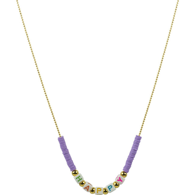 Vinyl Record Word Necklace, Happy - Bracelets - 1