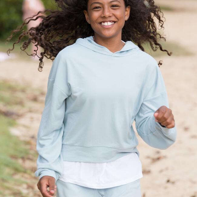 Venice Beach Hoodie, Soft Sky Blue - Sweatshirts - 3