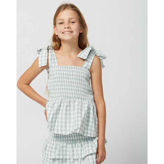 Positano Top, Soft Sea Green - Blouses - 4