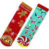 Gingerbread & Candy Cane, Mismatched Socks Set - Socks - 1 - thumbnail