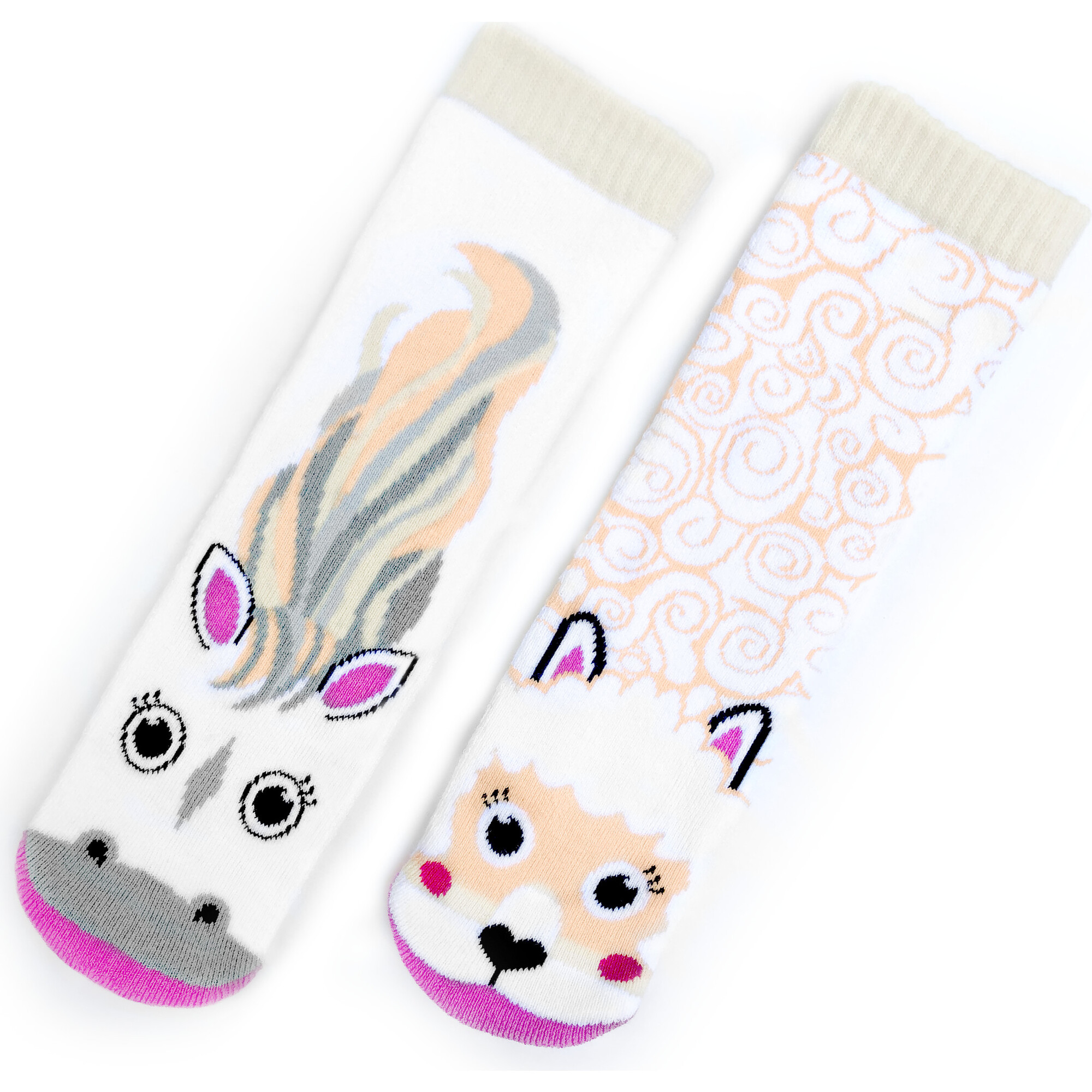 Horse & Alpaca Mismatched Non-Slip Socks for Kids - Socks - 1