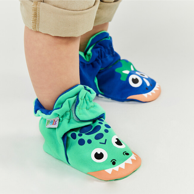 Dinosaurs T-Rex & Triceratops Fun Non-Slip Baby Booties - Socks - 2