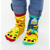 Cheesy Pizza & Pasta Mismatched Food Socks for Carb Lovers - Socks - 2