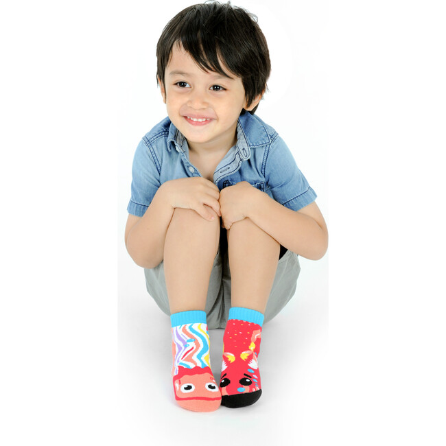 Crab & Jellyfish Mismatched Animals Non-Slip Socks for Kids - Socks - 3