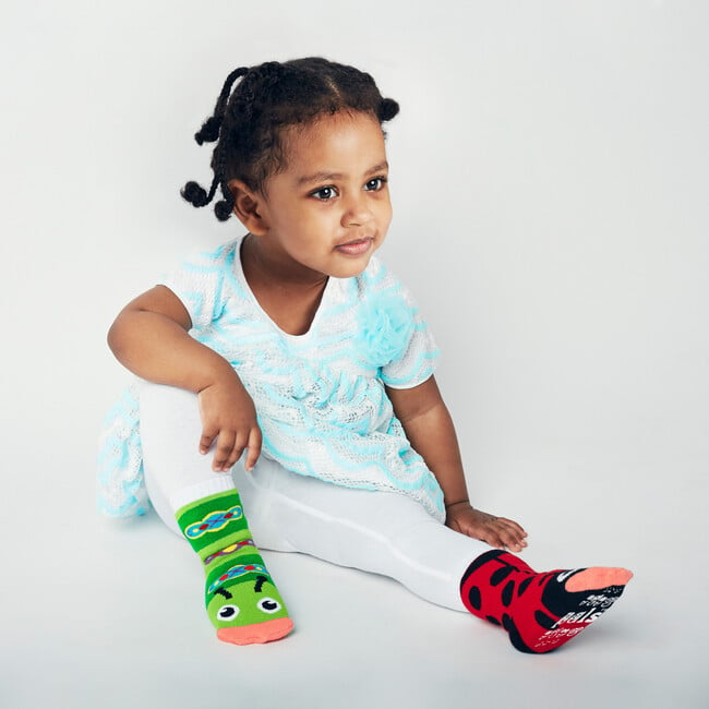 Ladybug & Caterpillar Mismatched Socks for Fun Adults and Kids - Socks - 3