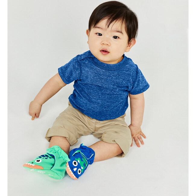 Dinosaurs T-Rex & Triceratops Fun Non-Slip Baby Booties - Socks - 3