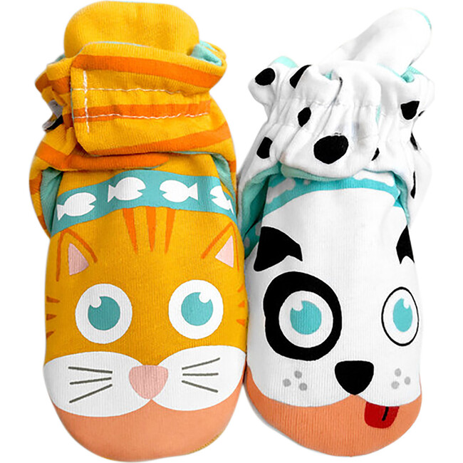 Kitten & Puppy, Mismatched Baby Booties - Socks - 1