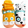 Kitten & Puppy, Mismatched Baby Booties - Socks - 1 - thumbnail