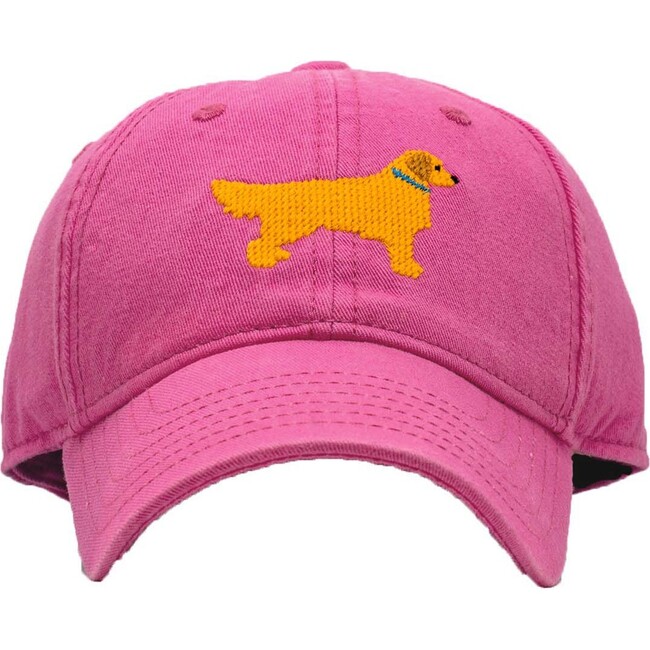 Golden Retriever Baseball Hat, Bright Pink