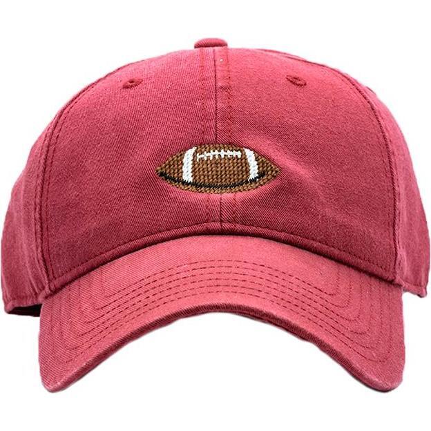 Football Baseball Hat, Weathered Red
