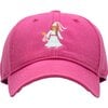 Princess Baseball Hat, Bright Pink - Hats - 1 - thumbnail