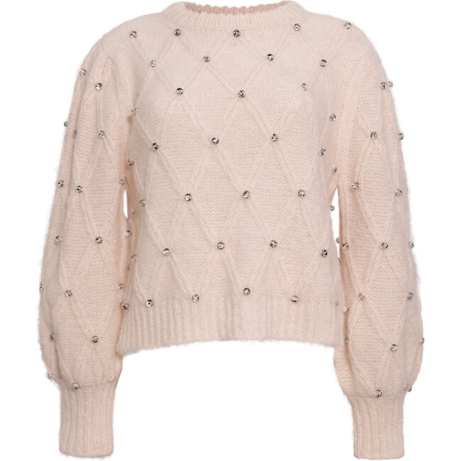 Women's Zaria Sweater, Ivory W/ Beads