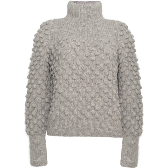 Women's Luna Sweater, Pale Grey Melange - Sweaters - 1