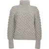 Women's Luna Sweater, Pale Grey Melange - Sweaters - 1 - thumbnail