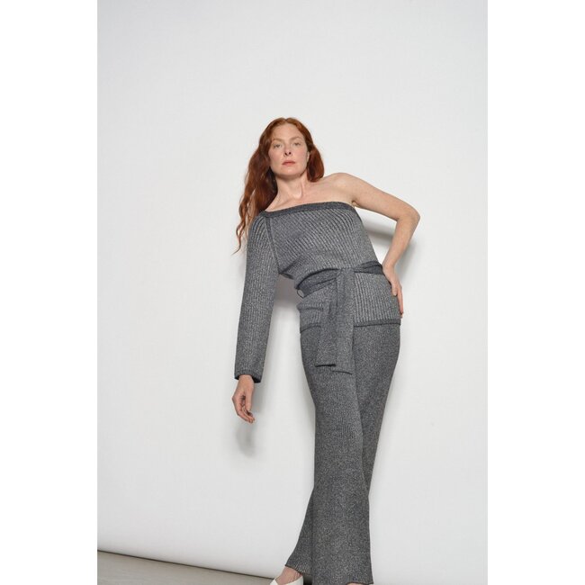 Women's Marla Pant, Graphite W/ Silver Lurex